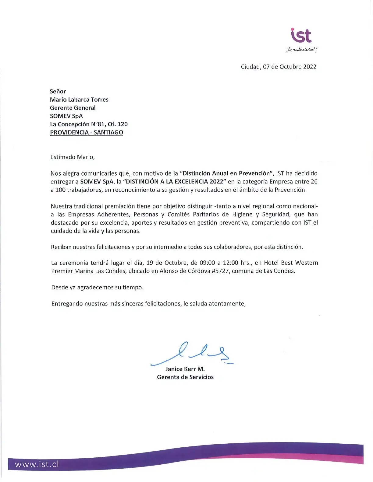 Distinción Excelencia